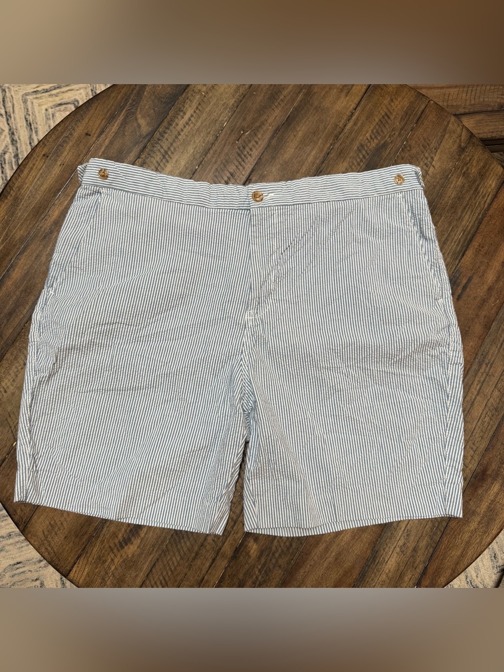 Denim Co | Seersucker Flat Front Shorts